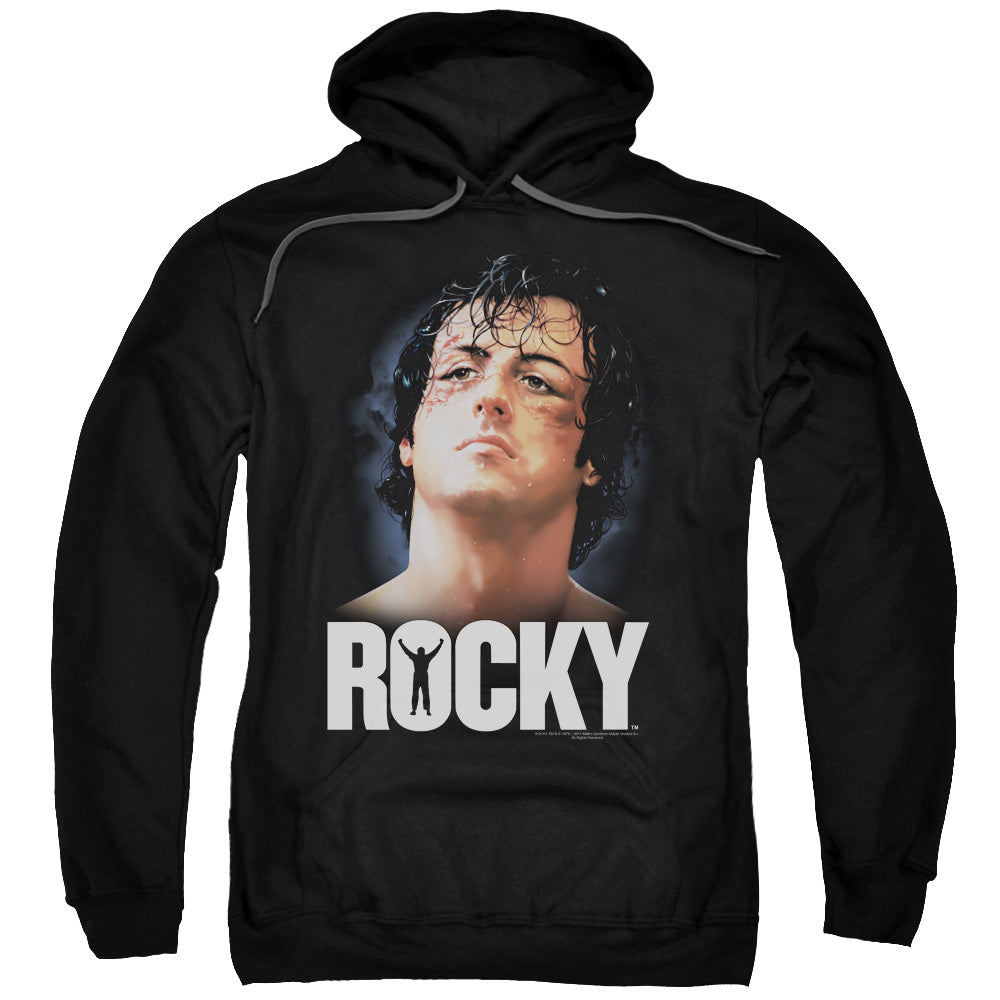 Rocky The Champ Mens Hoodie Black Officially Licensed