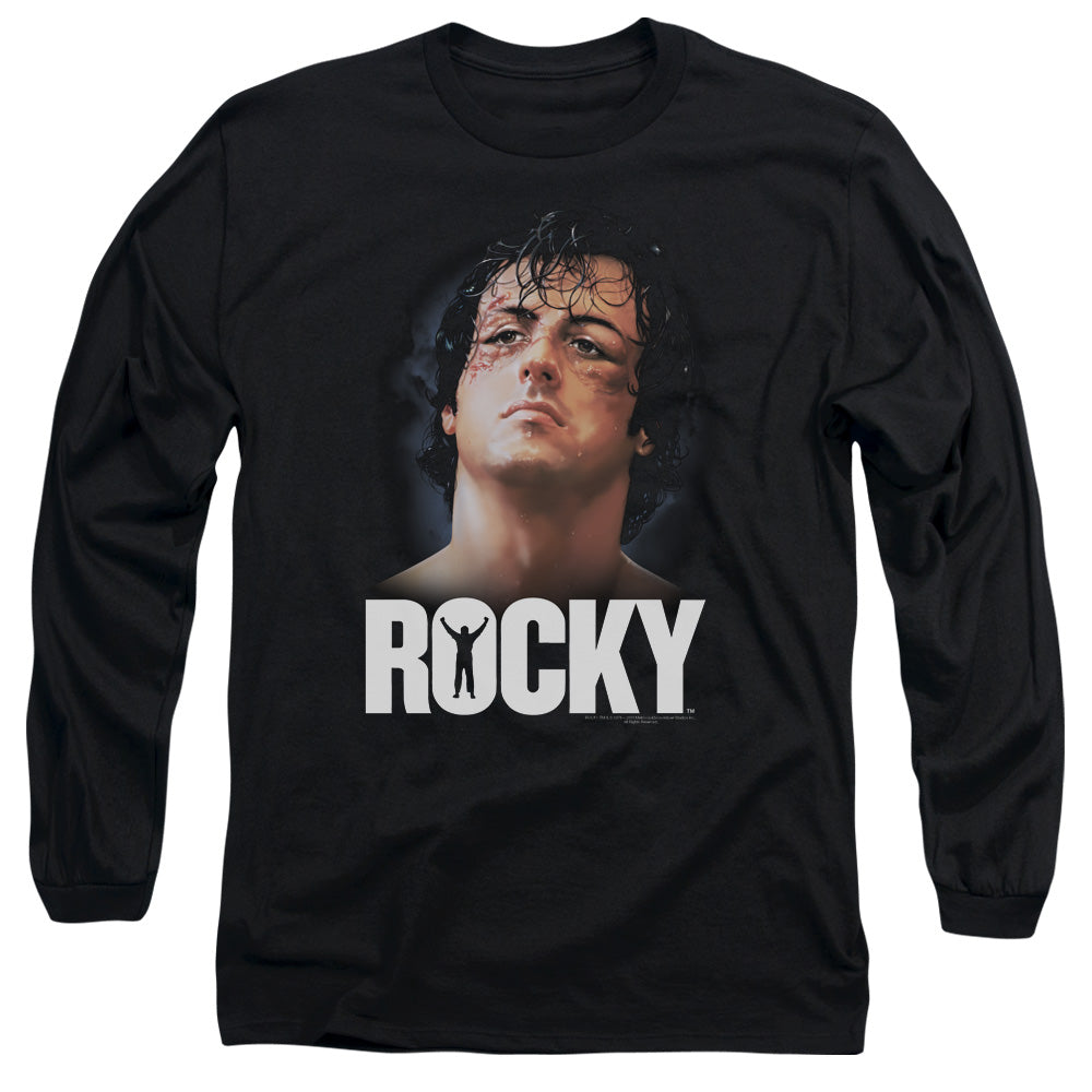 Rocky The Champ Mens Long Sleeve Shirt Black Officially Licensed Officially Licensed