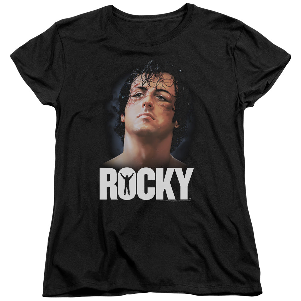 Rocky The Champ Womens T Shirt Black Officially Licensed