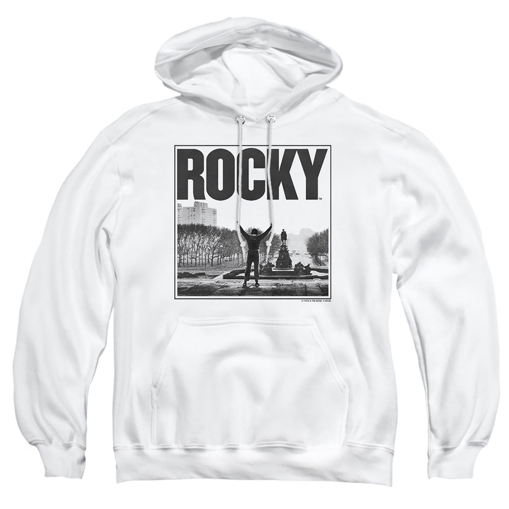 Rocky Top Of The Stairs Mens Hoodie White Officially Licensed