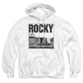 Rocky Top Of The Stairs Mens Hoodie White Officially Licensed