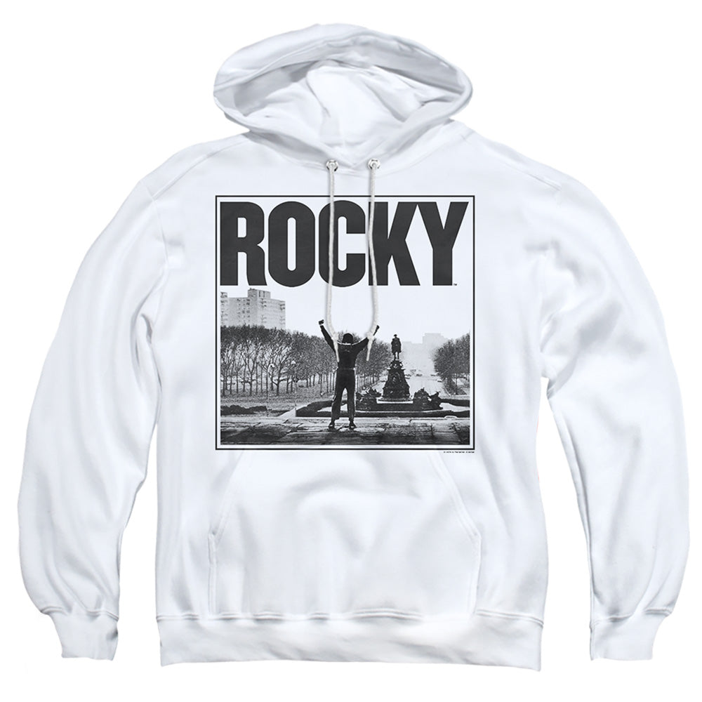 Rocky Top Of The Stairs Mens Hoodie White Officially Licensed