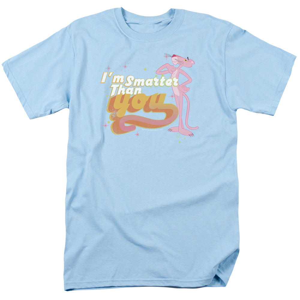 Pink Panther Art Cat Mens T Shirt Light Blue Officially Licensed