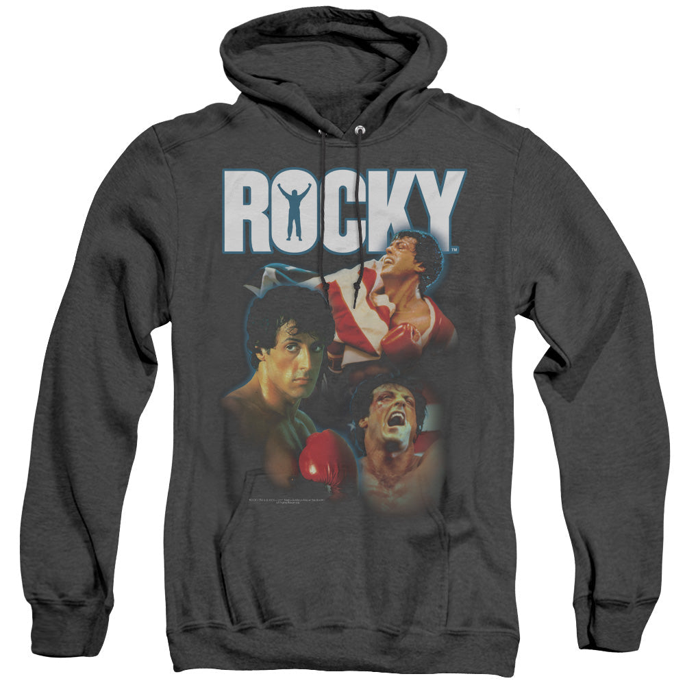 Rocky I Did It Heather Mens Hoodie Black Officially Licensed