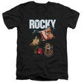 Rocky I Did It Mens Slim Fit V-Neck T Shirt Black Officially Licensed