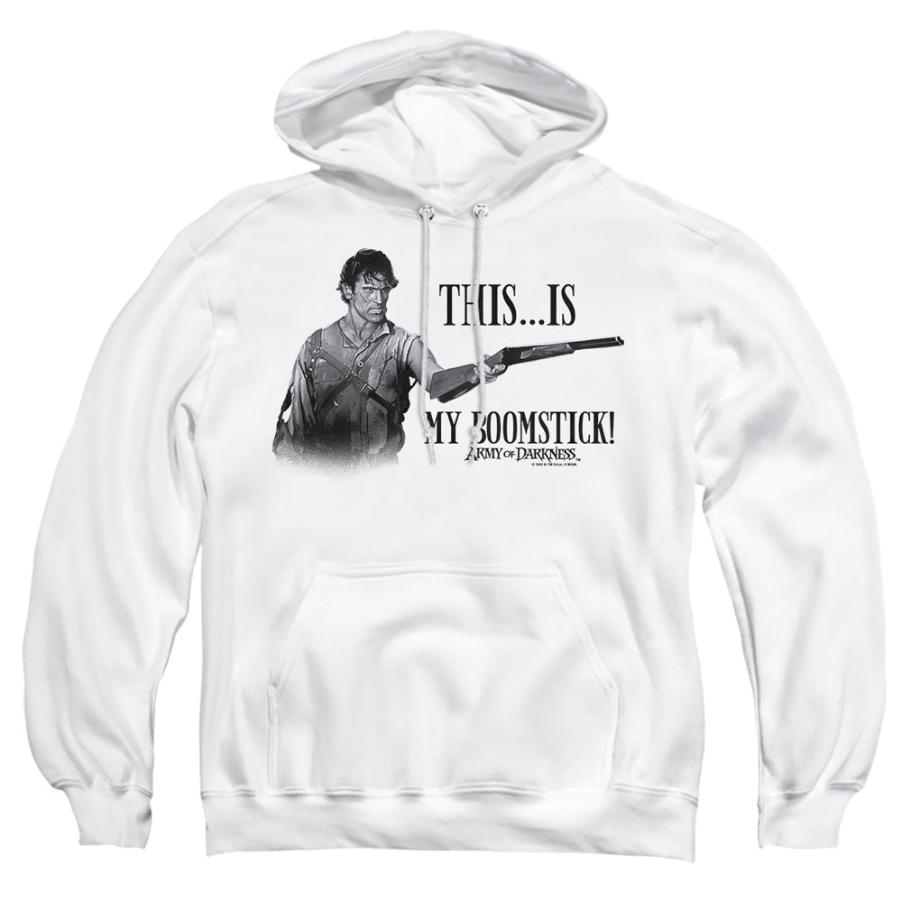 Army Of Darkness Boomstick! Mens Hoodie White Officially Licensed