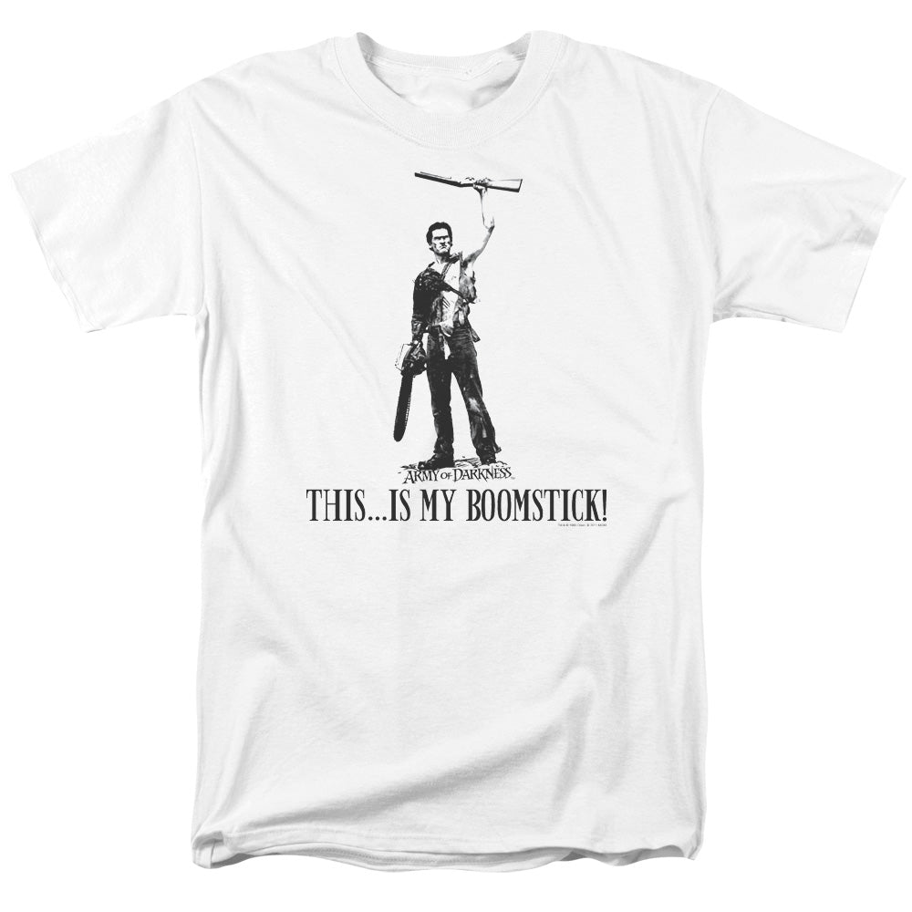 Army Of Darkness Boomstick! Mens T Shirt White Officially Licensed