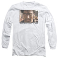 Army Of Darkness Jack Left Town Mens Long Sleeve Shirt White Officially Licensed