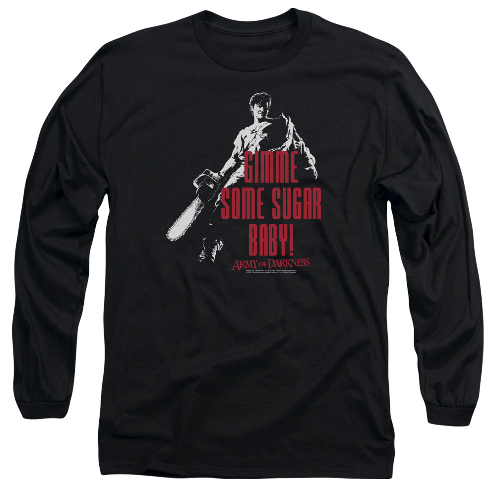 Army Of Darkness Sugar Mens Long Sleeve Shirt Black Officially Licensed