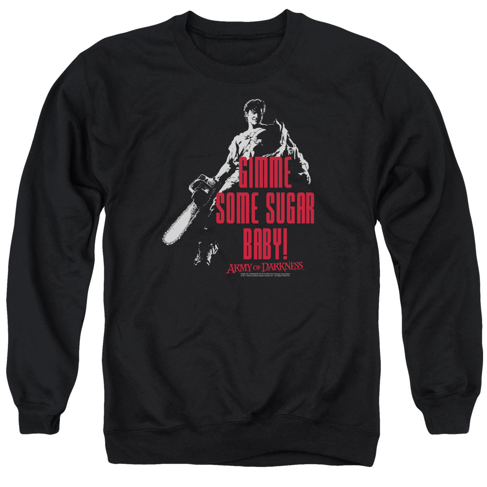 Army Of Darkness Sugar Mens Crewneck Sweatshirt Black Officially Licensed