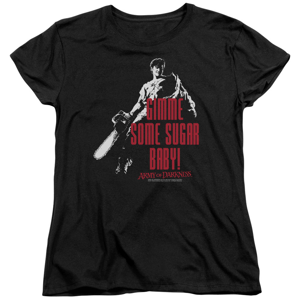 Army Of Darkness Sugar Womens T Shirt Black Officially Licensed