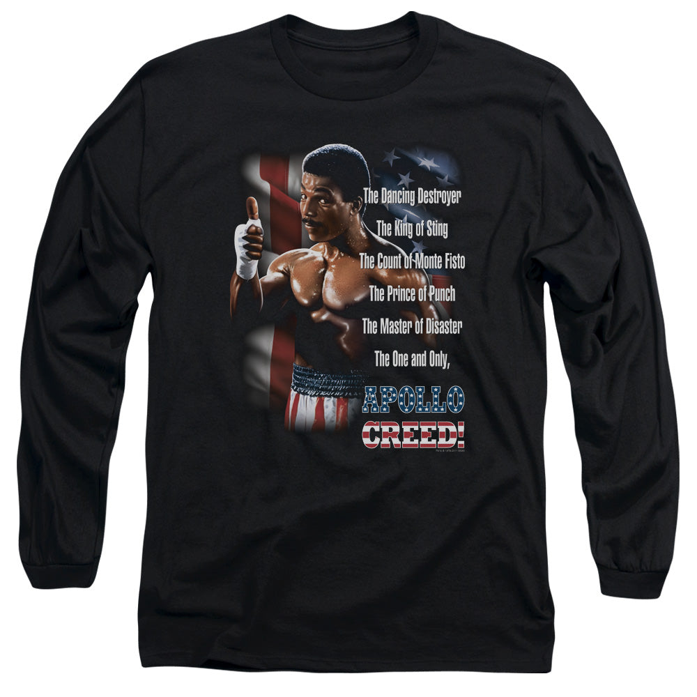 Rocky Ii The One And Only Mens Long Sleeve Shirt Black Officially Licensed Officially Licensed