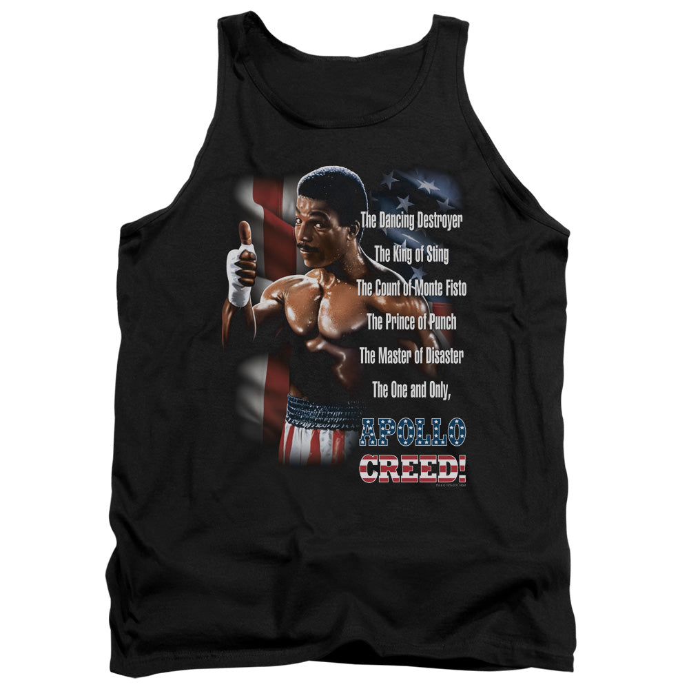Rocky Ii The One And Only Mens Tank Top Shirt Black Officially Licensed