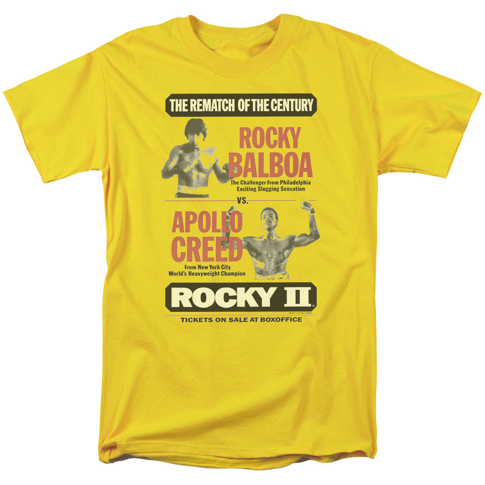 Rocky Ii Rematch Mens T Shirt Yellow Officially Licensed