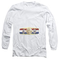 Rocky Championship Belt (Bottom Front) Mens Long Sleeve Shirt White Officially Licensed