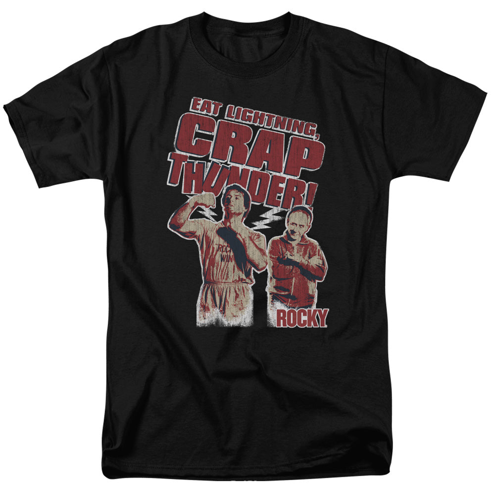 Rocky Eat Lightning Mens T Shirt Black Officially Licensed