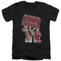 Rocky Eat Lightning Mens Slim Fit V-Neck T Shirt Black Officially Licensed
