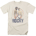 Rocky Creed And Balboa Mens T Shirt Cream Officially Licensed