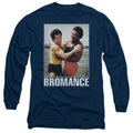 Rocky Bromance Mens Long Sleeve Shirt Navy Blue Officially Licensed