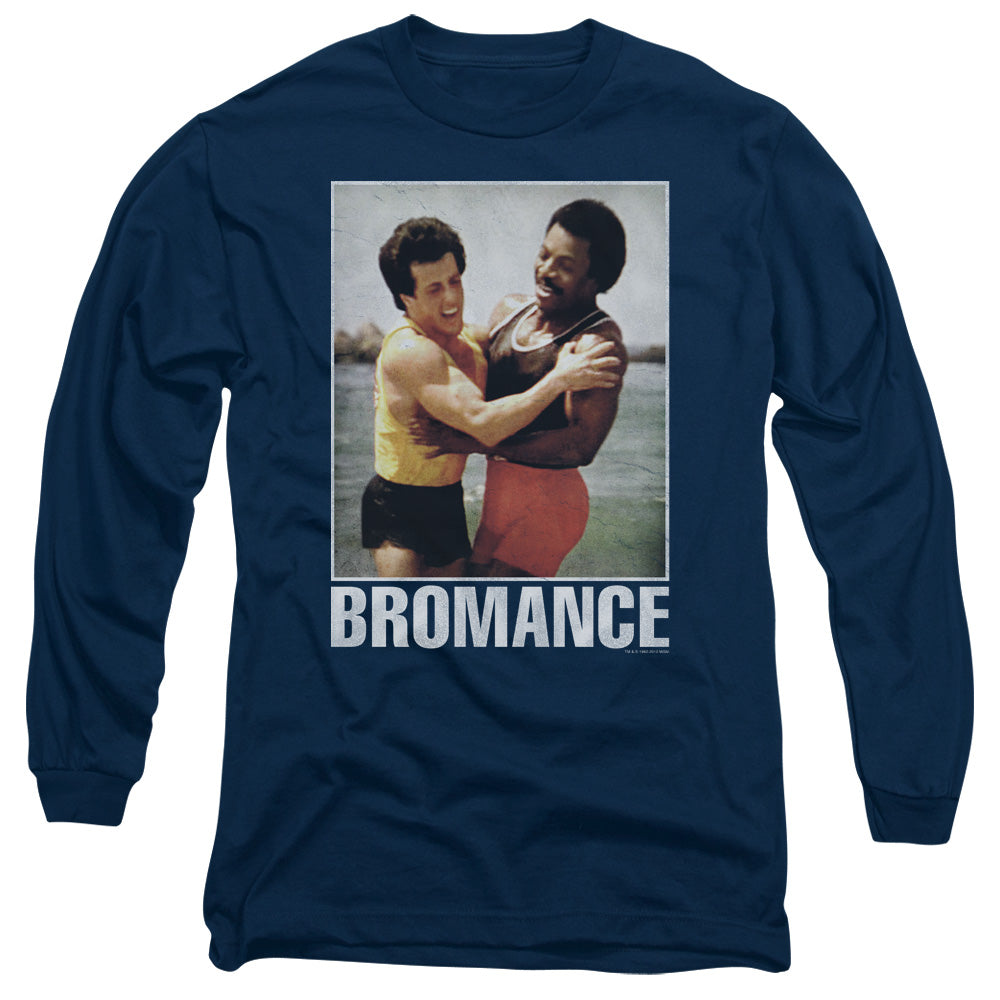 Rocky Bromance Mens Long Sleeve Shirt Navy Blue Officially Licensed