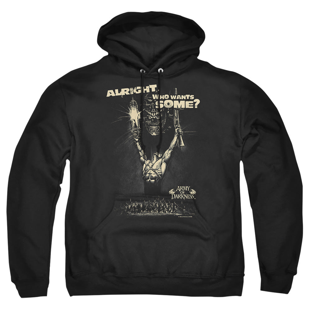 Army Of Darkness Want Some Mens Hoodie Black Officially Licensed