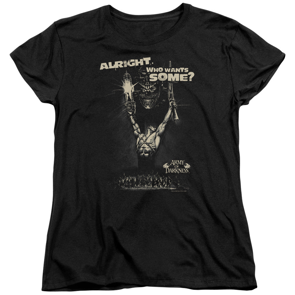 Army Of Darkness Want Some Womens T Shirt Black Officially Licensed