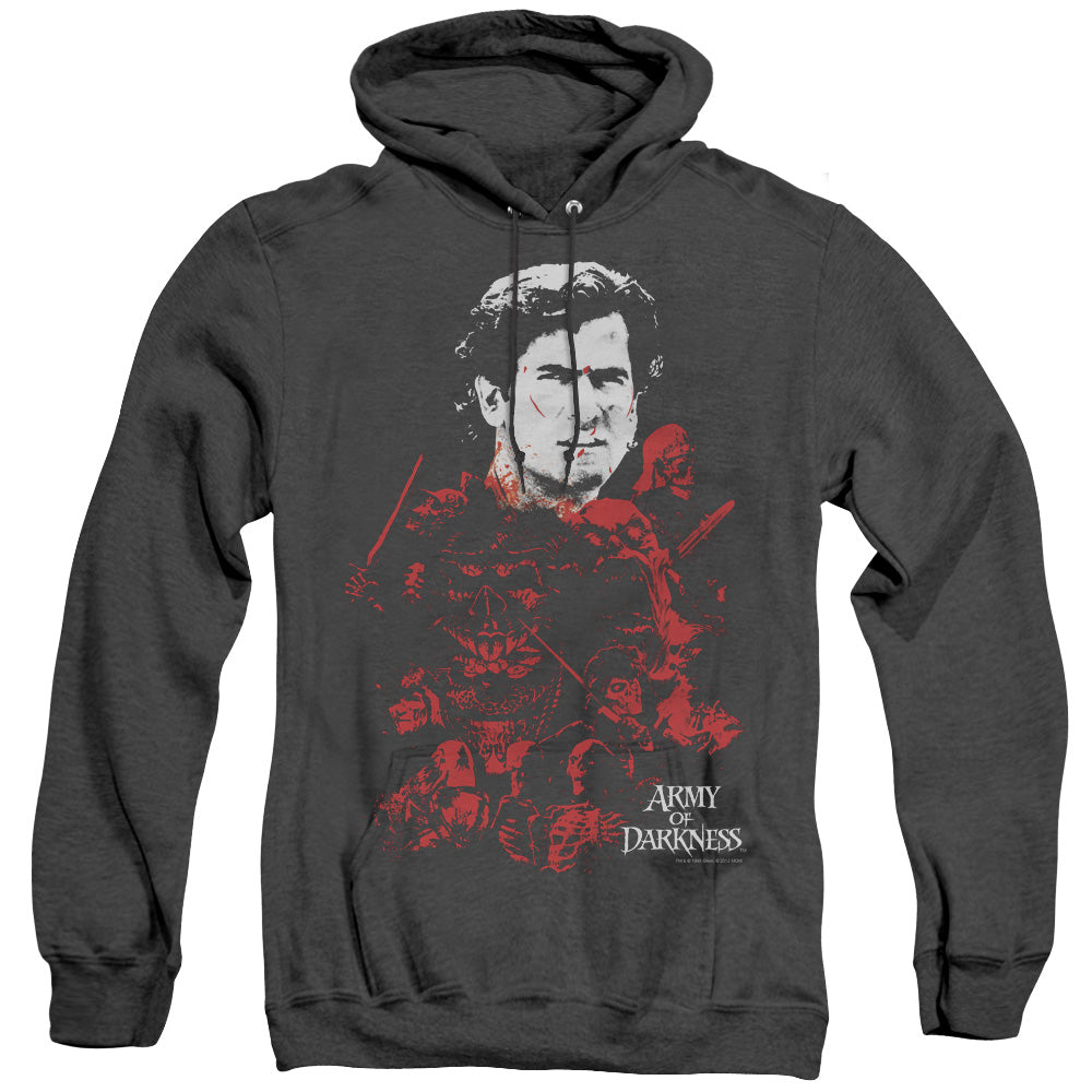 Army Of Darkness Pile Of Baddies Heather Mens Hoodie Black Officially Licensed