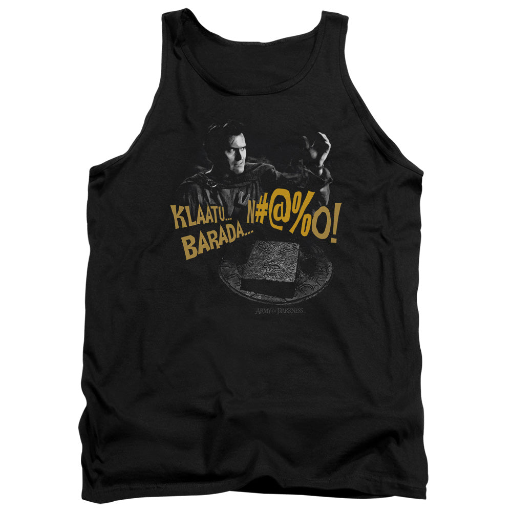 Army Of Darkness Klaatu...Barada Mens Tank Top Shirt Black Officially Licensed