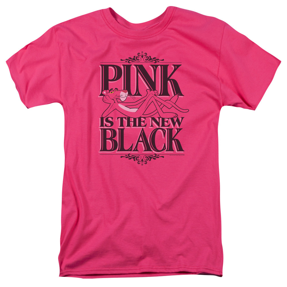 Pink Panther The New Black Mens T Shirt Hot Pink Officially Licensed
