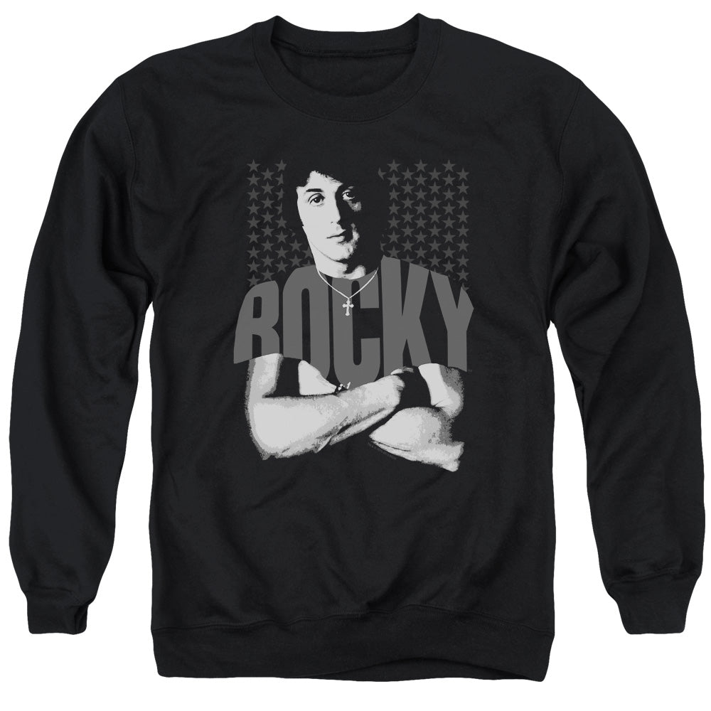 Rocky Shirt Mens Crewneck Sweatshirt Black Officially Licensed
