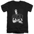 Rocky Shirt Mens Slim Fit V-Neck T Shirt Black Officially Licensed