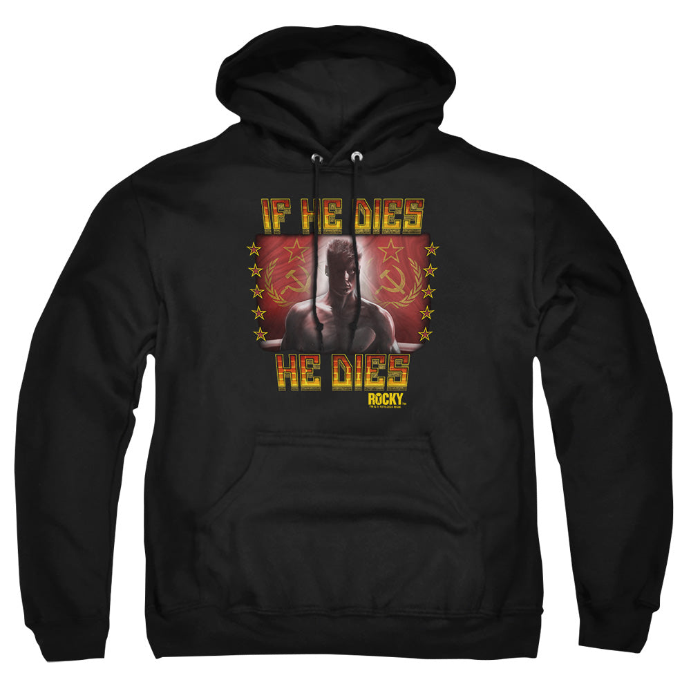 Rocky Iv Condolences Mens Hoodie Black Officially Licensed