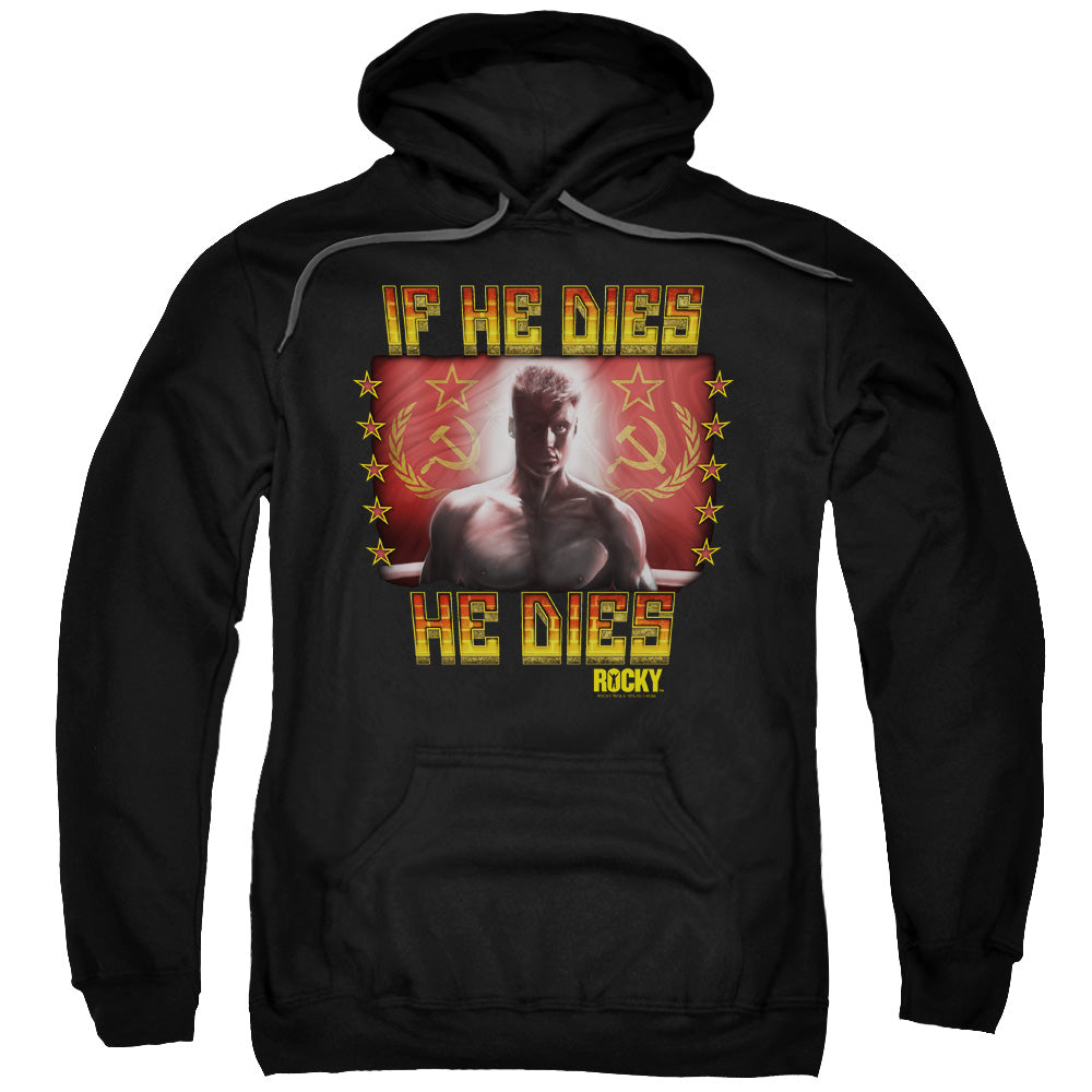 Rocky Iv Condolences Mens Hoodie Black Officially Licensed