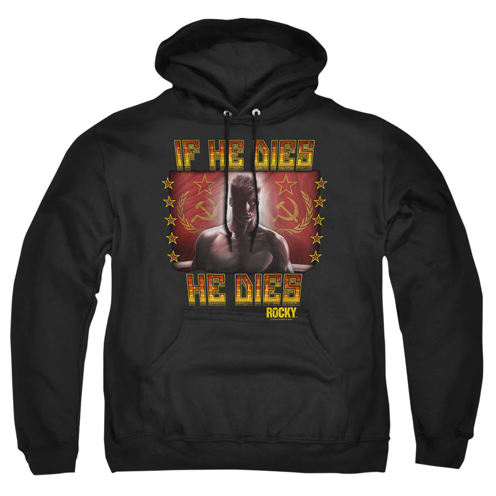 Rocky Iv Condolences Mens Hoodie Black Officially Licensed