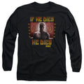 Rocky Iv Condolences Mens Long Sleeve Shirt Black Officially Licensed Officially Licensed