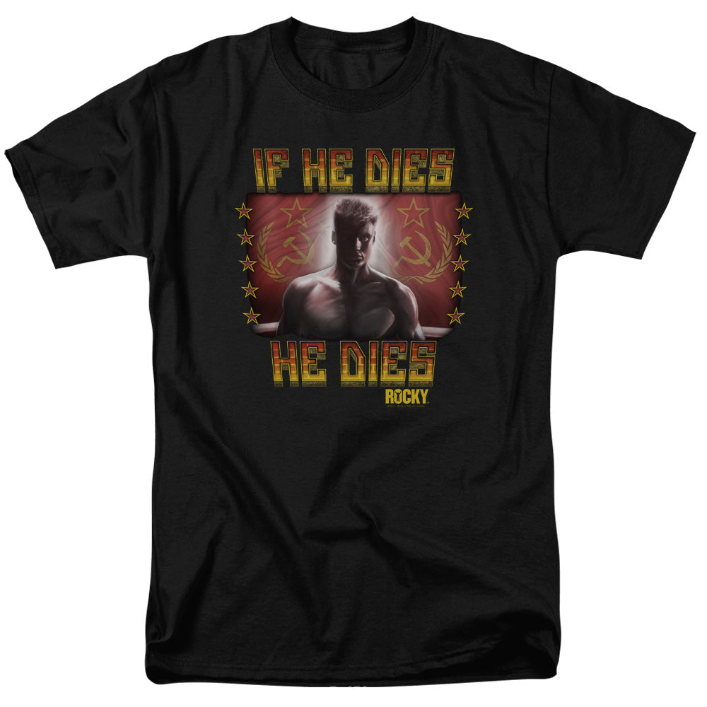 Rocky Iv Condolences Mens T Shirt Black Officially Licensed
