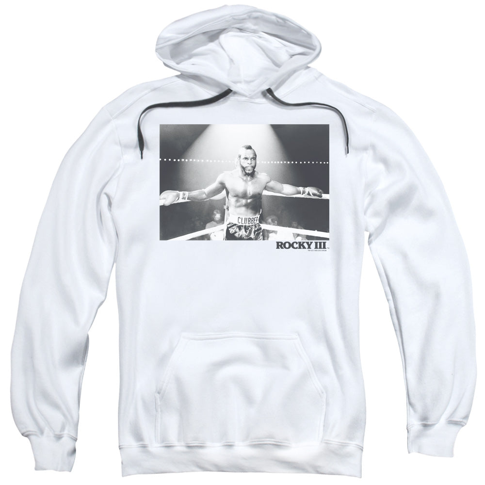Rocky Iii Clubber Square Mens Hoodie White Officially Licensed