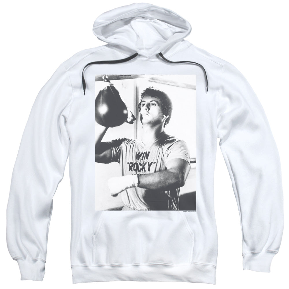 Rocky Square Mens Hoodie White Officially Licensed