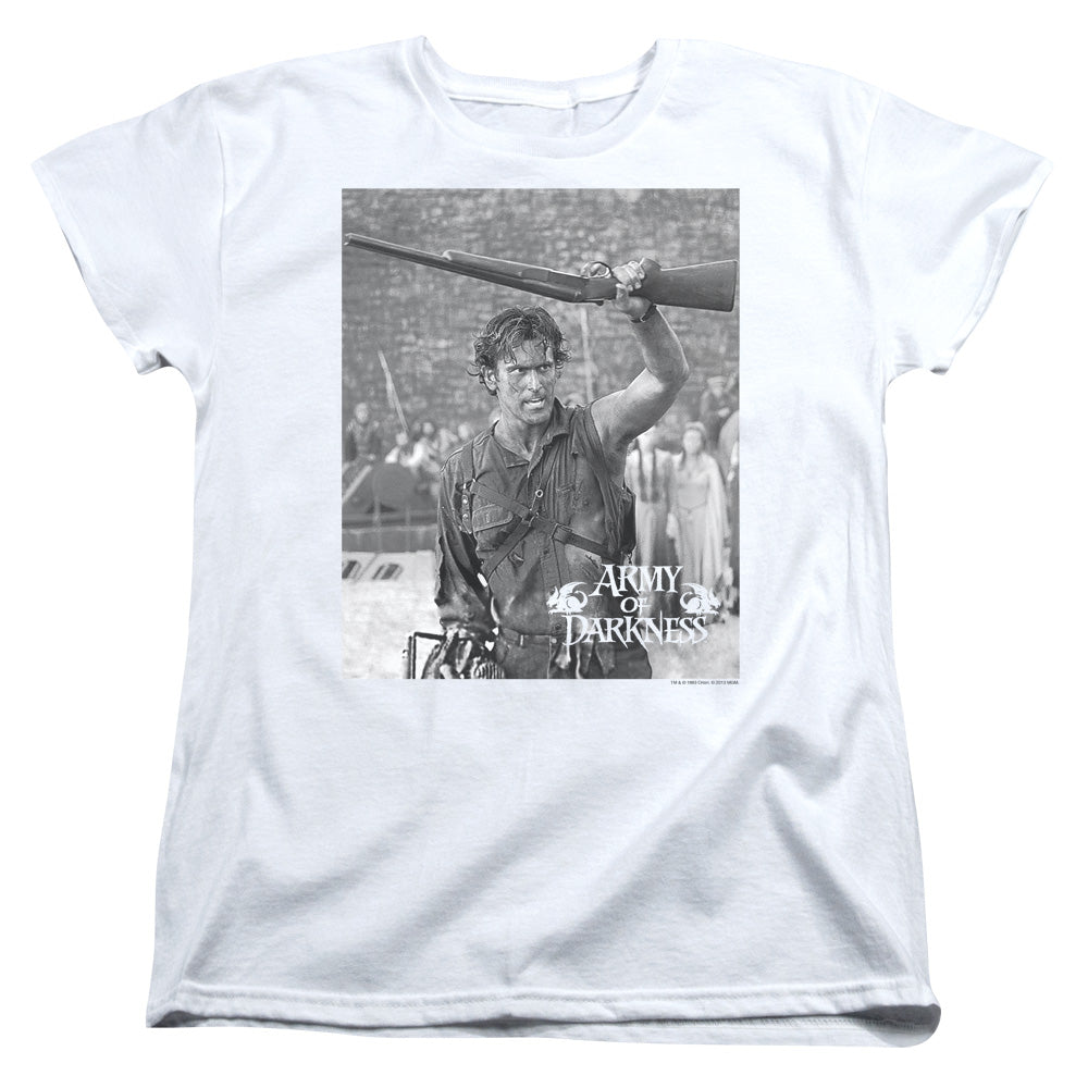 Army Of Darkness Boom Womens T Shirt White Officially Licensed