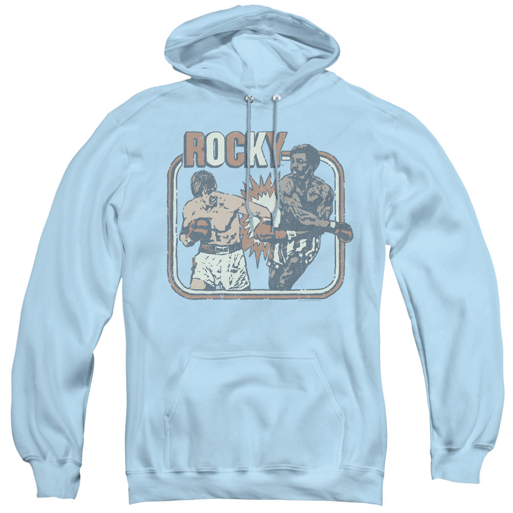 Rocky Big Fight Mens Hoodie Light Blue Officially Licensed