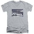 Rocky American Will Mens Slim Fit V-Neck T Shirt Athletic Heather Officially Licensed