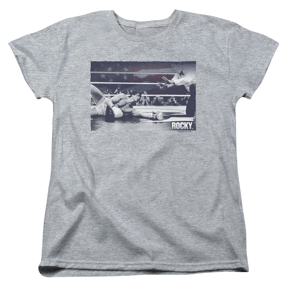Rocky American Will Womens T Shirt Athletic Heather Officially Licensed