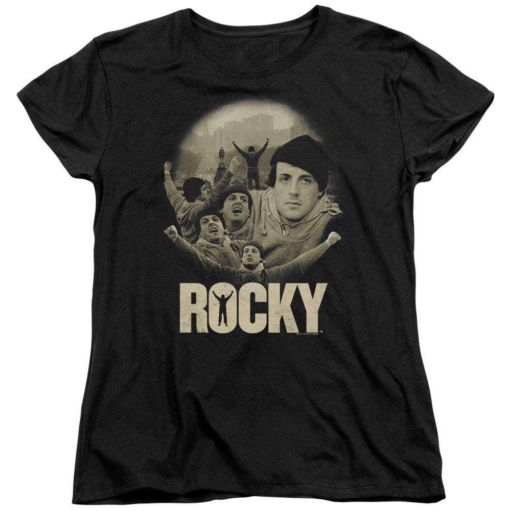 Rocky Feeling Strong Womens T Shirt Black Officially Licensed