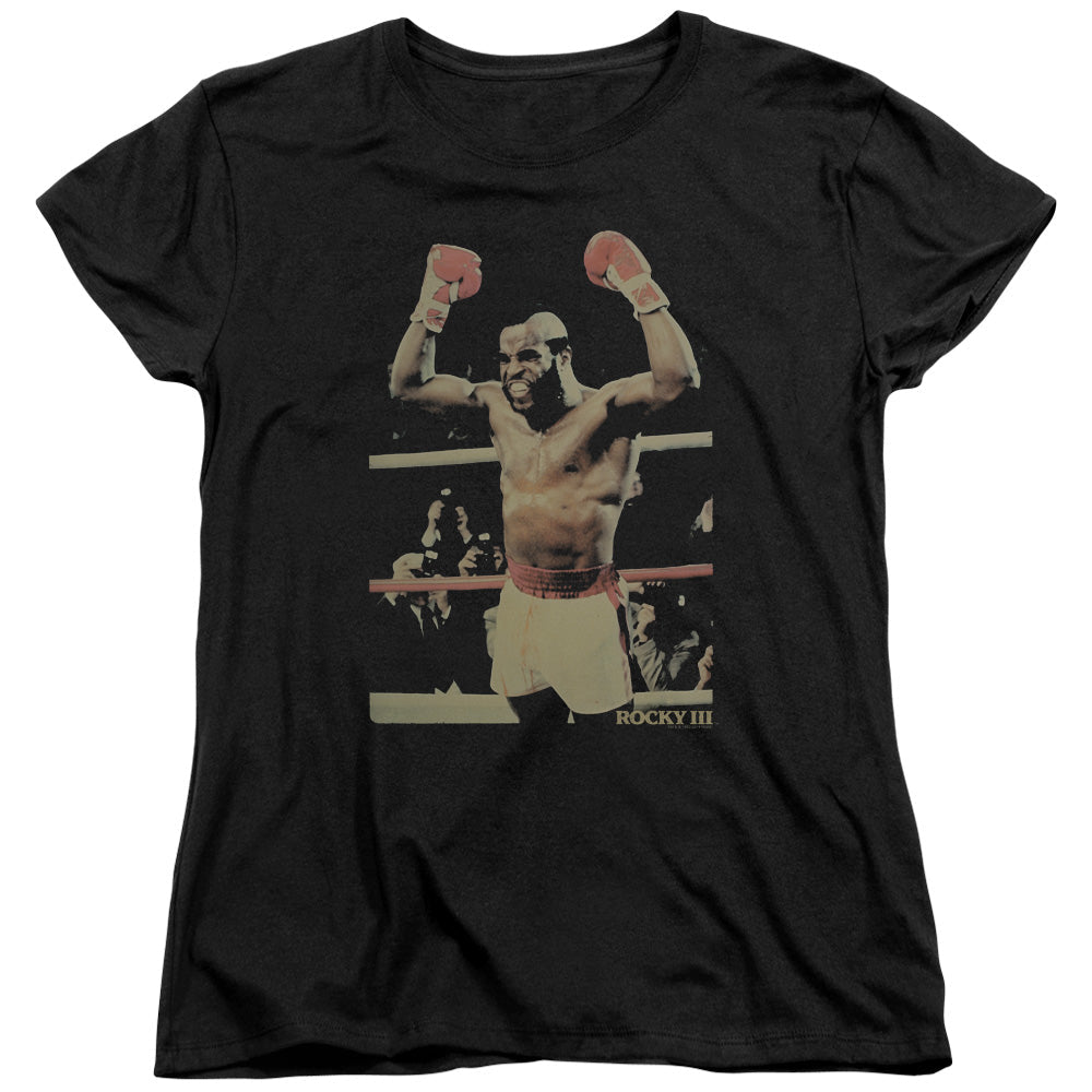 Rocky III Clubber Womens T Shirt Black Officially Licensed