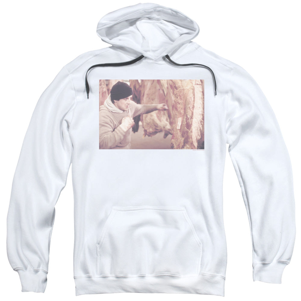 Rocky Meat Locker Mens Hoodie White Officially Licensed