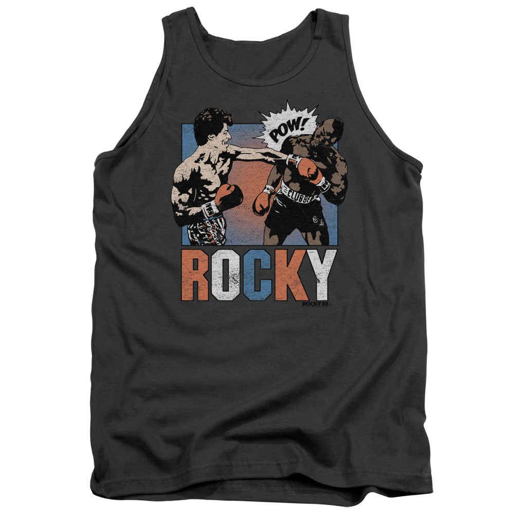 Rocky Rocky Pow Mens Tank Top Shirt Charcoal Officially Licensed