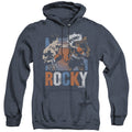 Rocky Rocky Pow Heather Mens Hoodie Navy Blue Officially Licensed