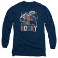 Rocky Rocky Pow Mens Long Sleeve Shirt Navy Blue Officially Licensed
