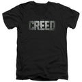 Creed Logo Mens Slim Fit V-Neck T Shirt Black Officially Licensed