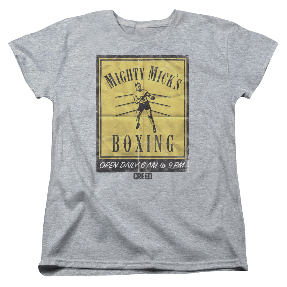 Creed Micks Poster Womens T Shirt Athletic Heather Officially Licensed